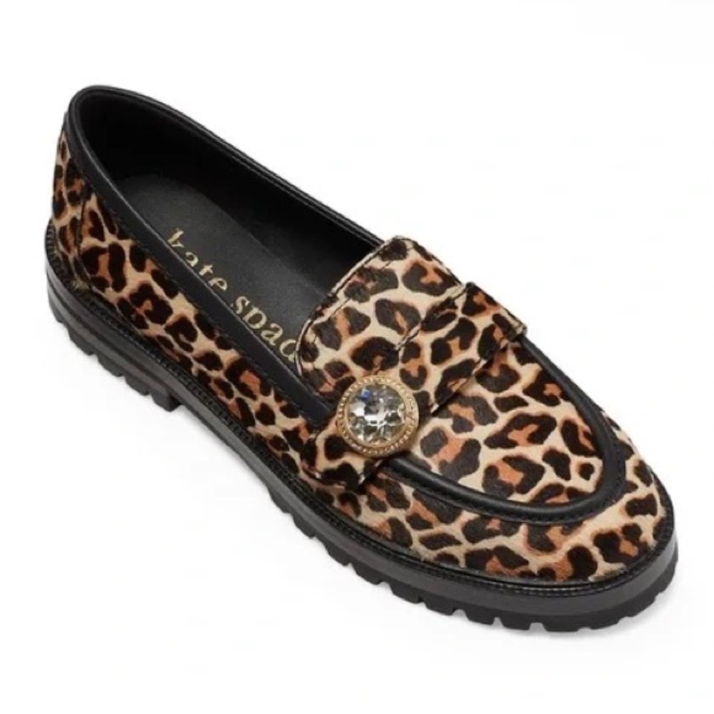 Kate Spade Posh Calf Hair Leopard Loafers